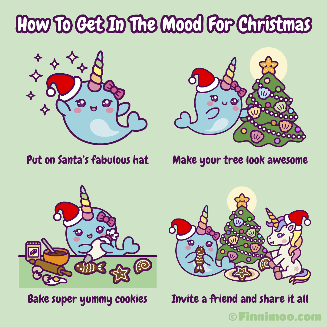 Funny Narwhal Comic - How To Get In The Mood For Christmas