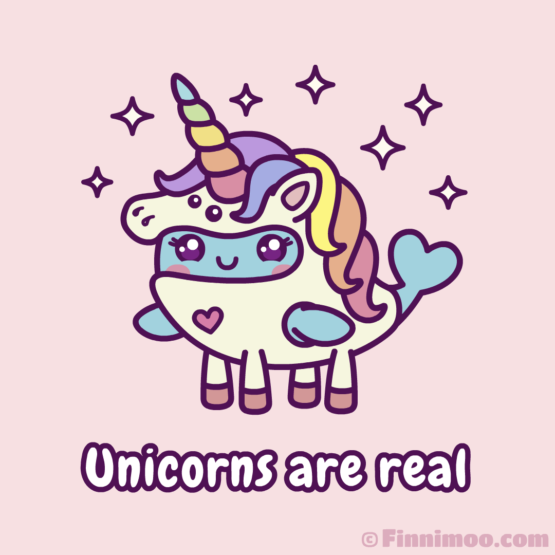 Unicorns Are Real - Narwhal Wears A Funny Unicorn Costume Kawaii Comic Picture